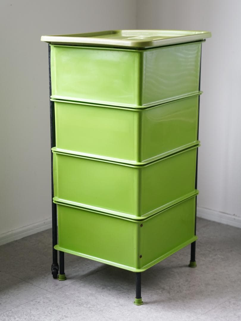 70's SEKISUI PLASTICS 回転キャビネット スペースエイジ