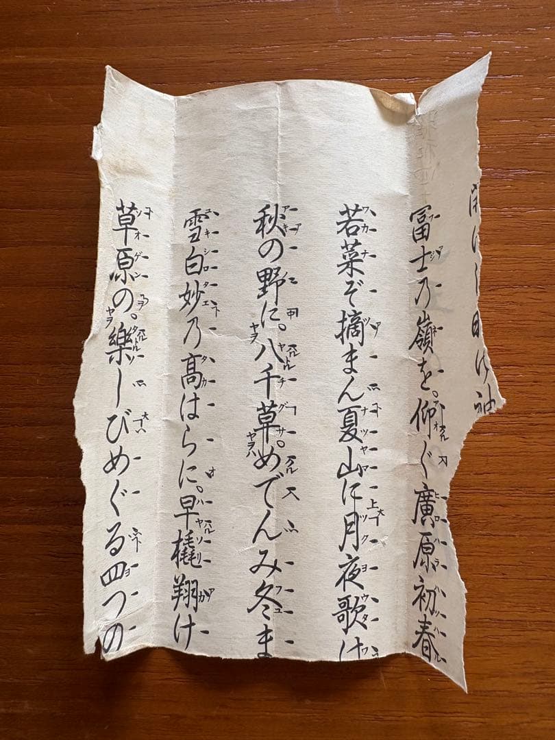 観世流　本金花柄舞扇青金色