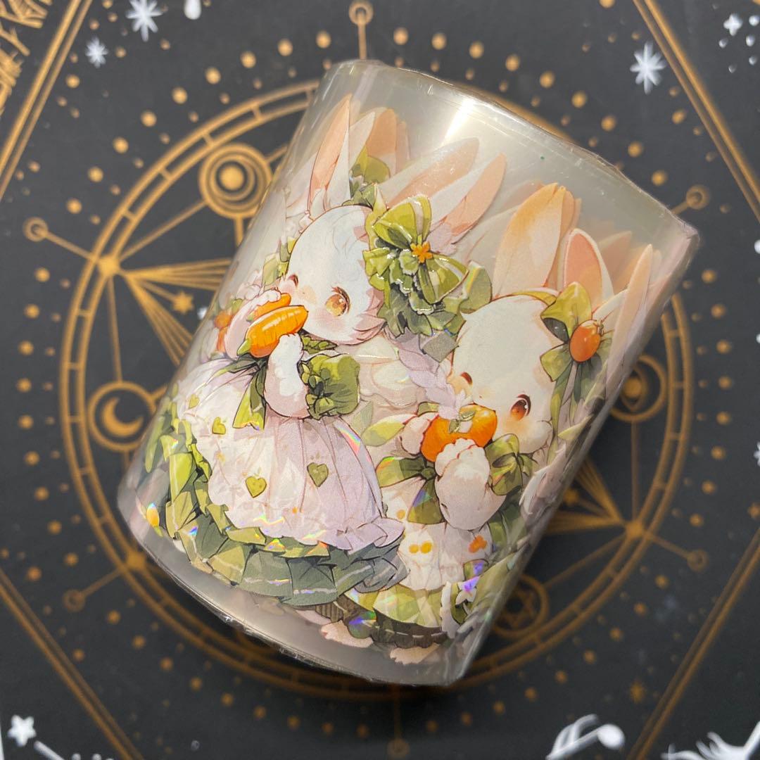 【P】海外　10m巻　貝殻光マスキングテープ　お花系/装飾系/動物系