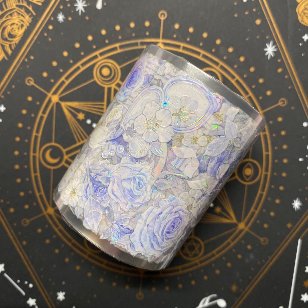 【P】海外　10m巻　貝殻光マスキングテープ　お花系/装飾系/動物系