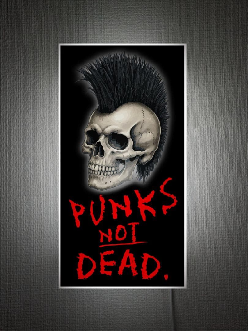 PUNK パンクロック パンクス スカル 骸骨 ドクロ 看板 置物 ライトBOX