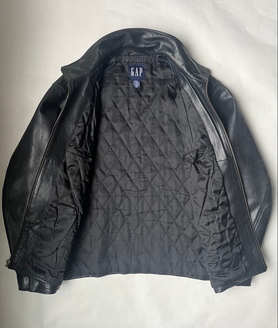 gap レザージャケット M ギャップ フルジップ old 海外企画