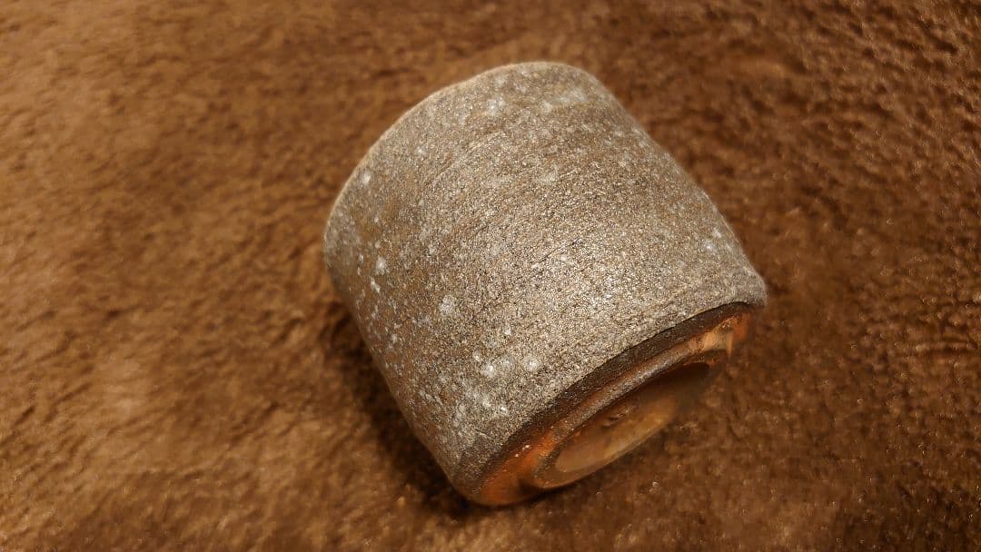 古越前　越前焼　ぐい呑　盃　灰釉　１客