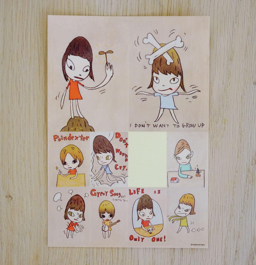 【奈良美智】ポストカード１０枚＋ステッカー（オリジナル缶入り）