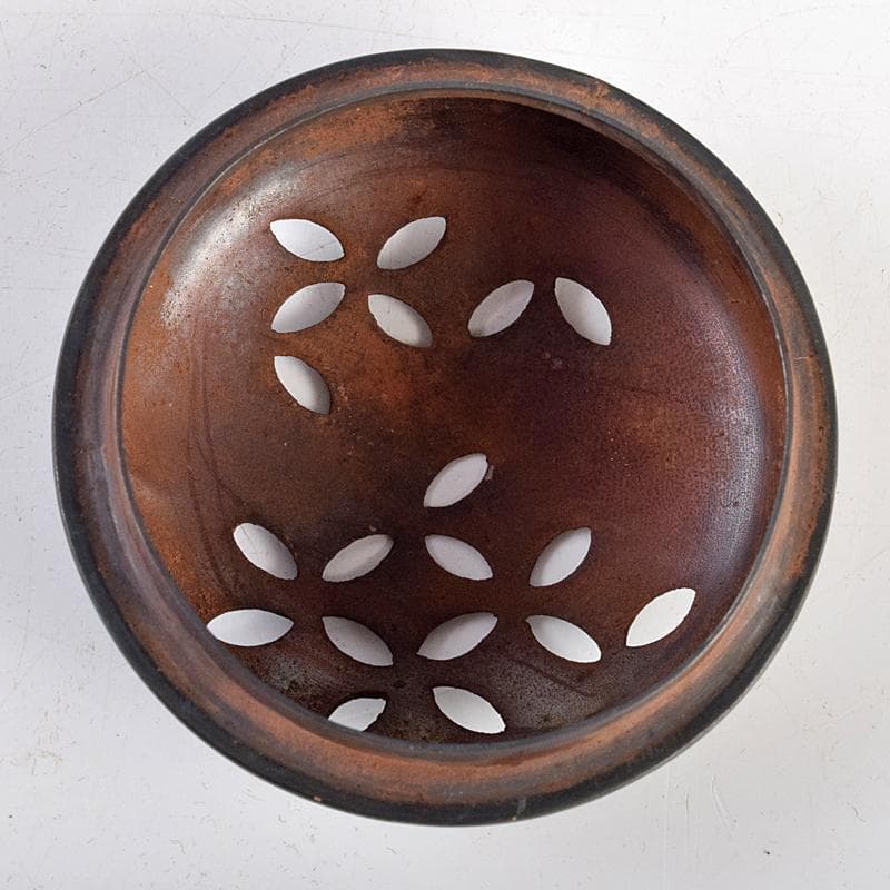 茶道具　野々村仁清作　色絵金彩　銀火屋約18g　香炉　時代箱　M　R9105