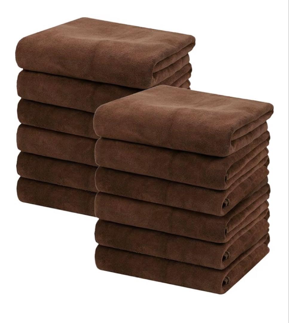 ブラウン マイクロファイバー バスタオル 60枚セットバラ売りご相談可能