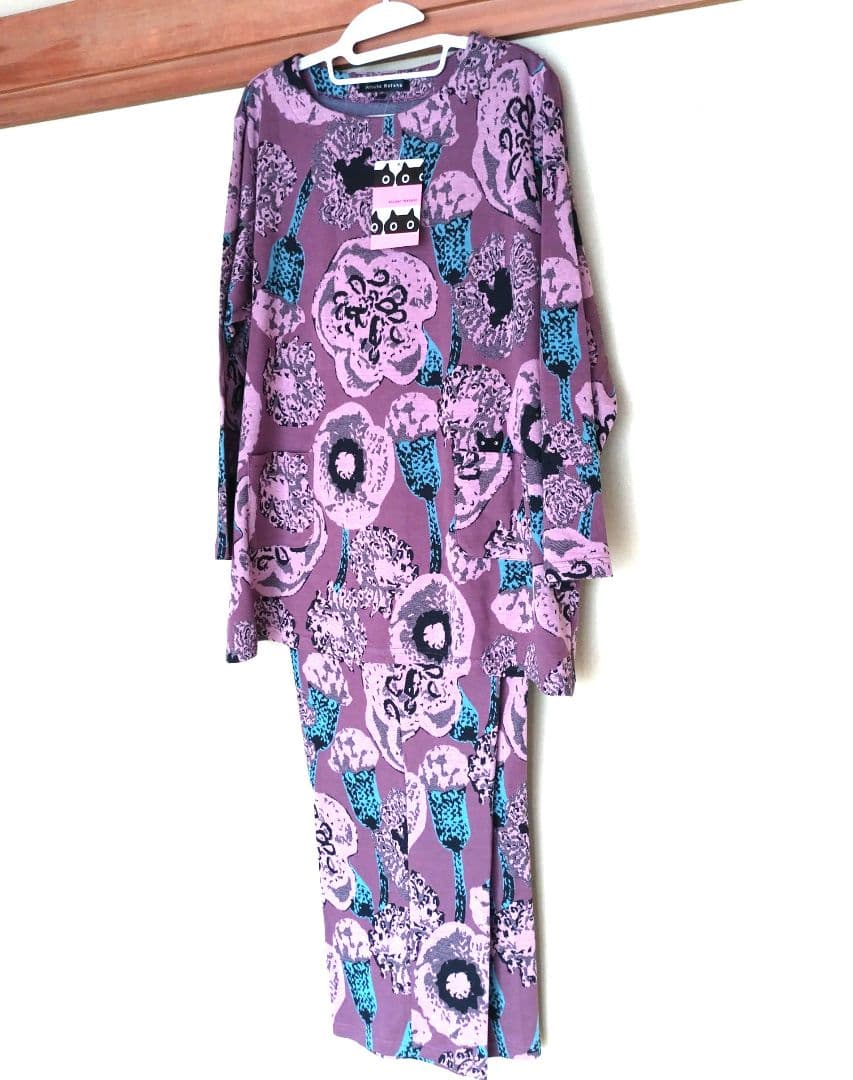 Atsuko Matano 花柄ルームウェア　パープルピンク