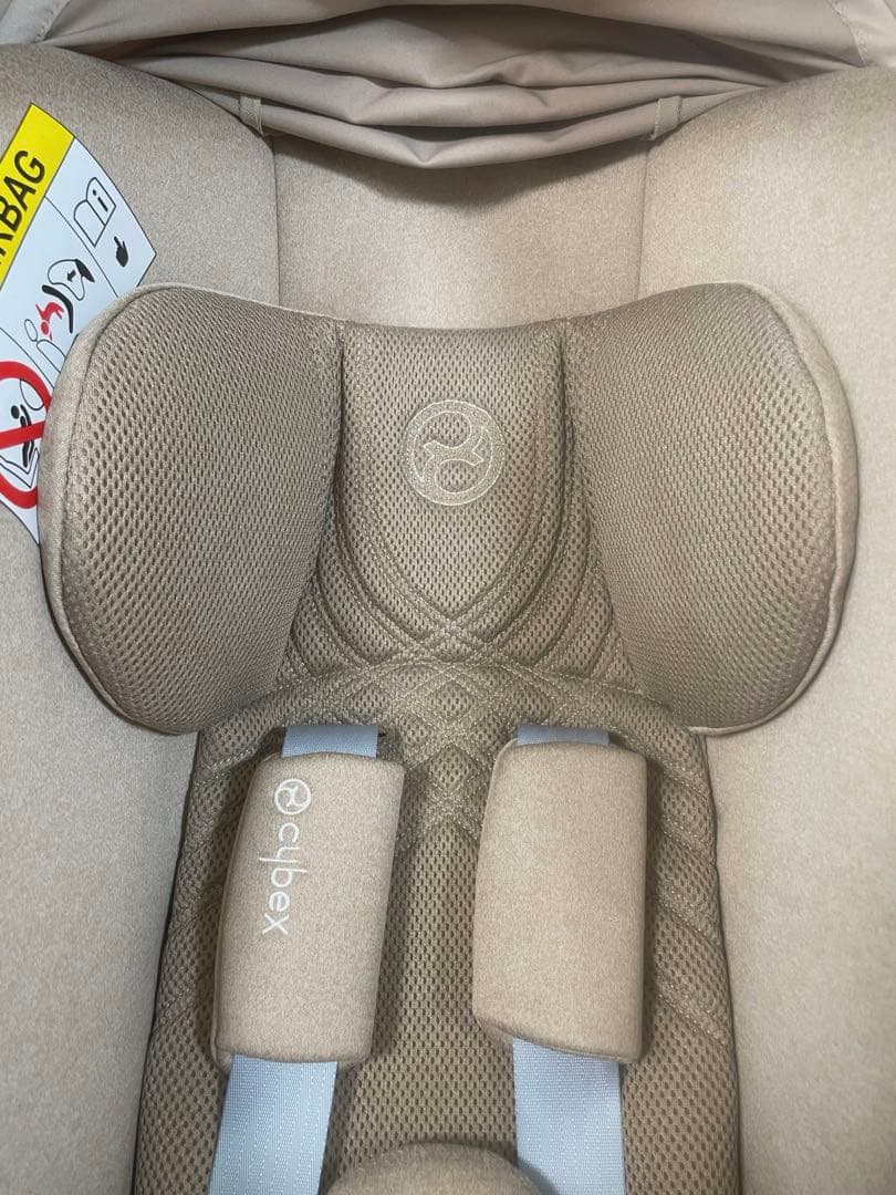 【美品】cybex Cloud Ti-Size ベージュトラベルアダプター付き