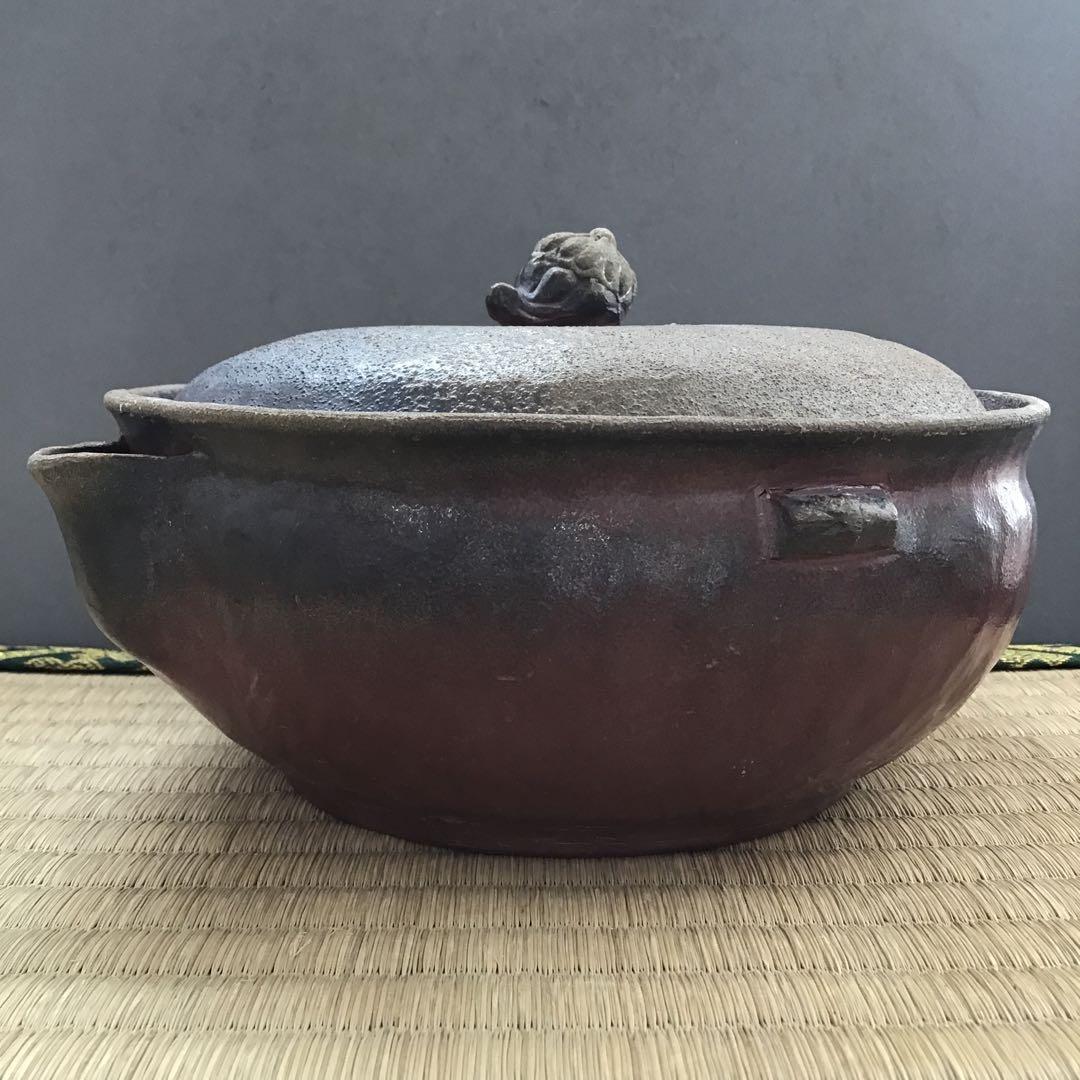 茶道具　備前焼　煎茶　湯さまし急須　窯元五郎辺衛造　栞　紙箱　S34MS