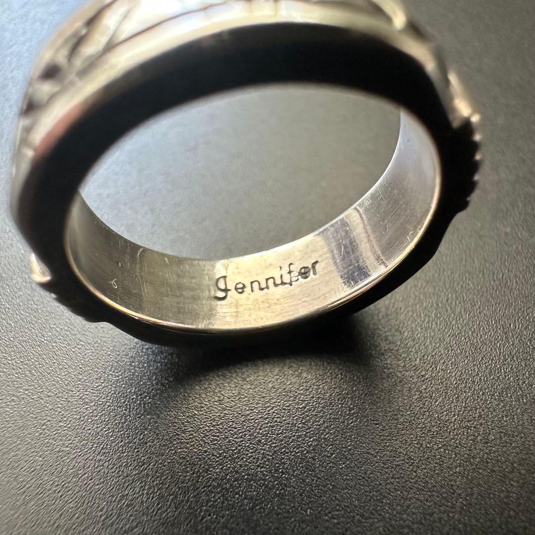 Navajo Jennifer Curtis スタンプワーク リング 13号