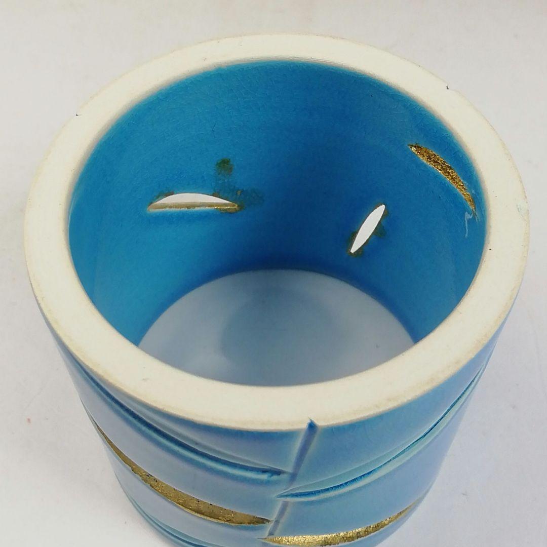 Ｗ９　蓋置　『芦透　蓋置』『竜谷窯　宮川香雲 造』　共箱　茶道具