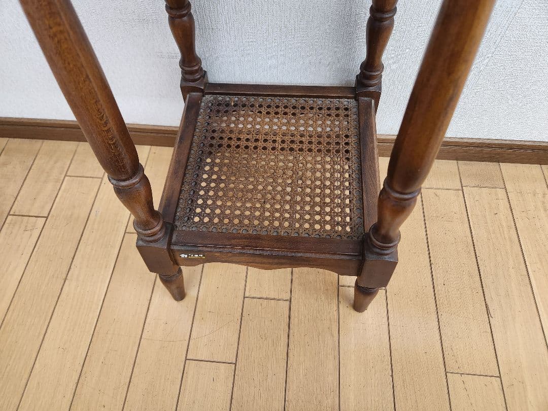 カリモク　コロニアル　電話台　花台　置台