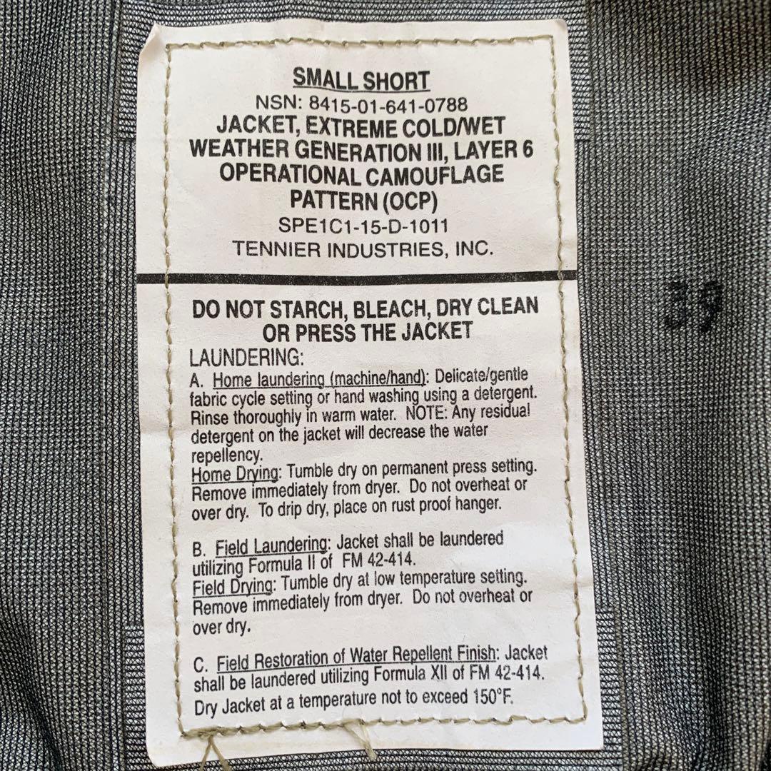 米軍ECWCS　GEN3　Level6ゴアテックスパーカーシェルジャケット