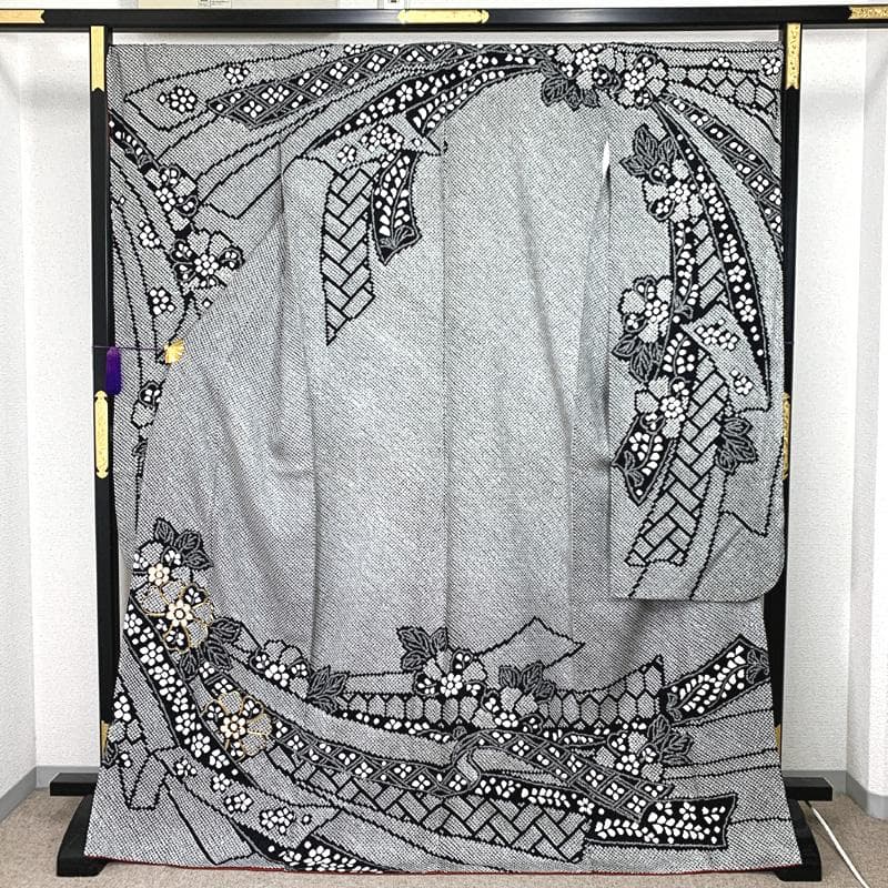 505z5〇高身長な方も 振袖 総絞り 金駒刺繍 束ね熨斗〇美品 成人式 結婚式