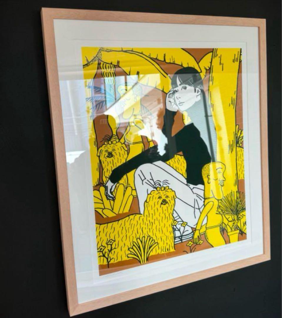 kyne untitled 2024 ED100 yellow シルクスクリーン