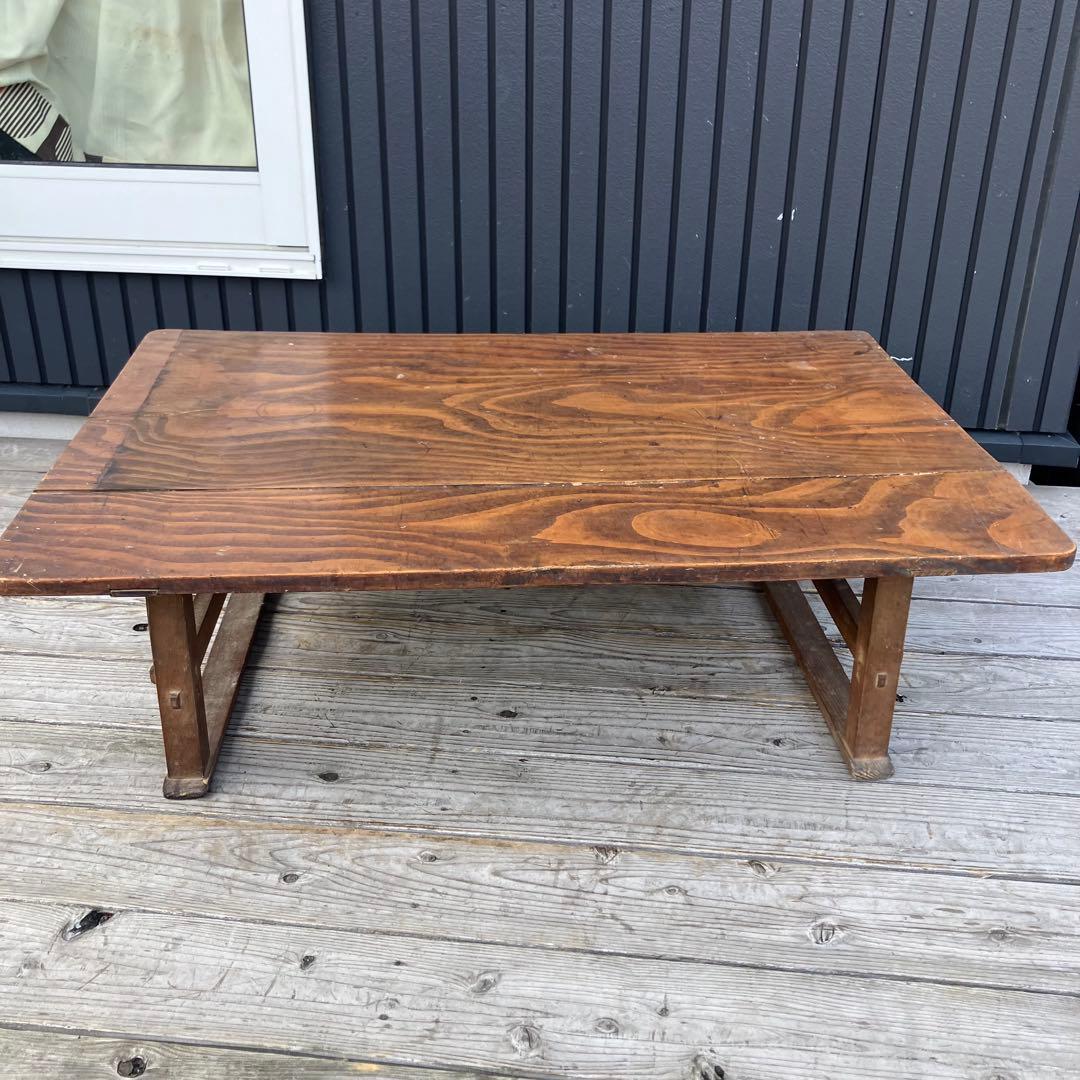 昭和レトロ 古家具 無垢材 木製座卓 ちゃぶ台 文机 お経台 経机 アンティーク