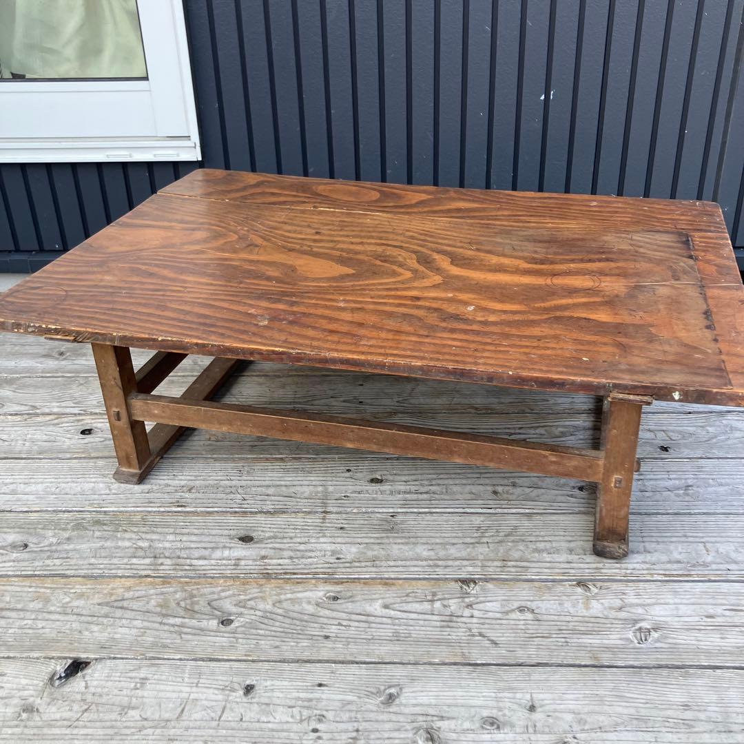 昭和レトロ 古家具 無垢材 木製座卓 ちゃぶ台 文机 お経台 経机 アンティーク