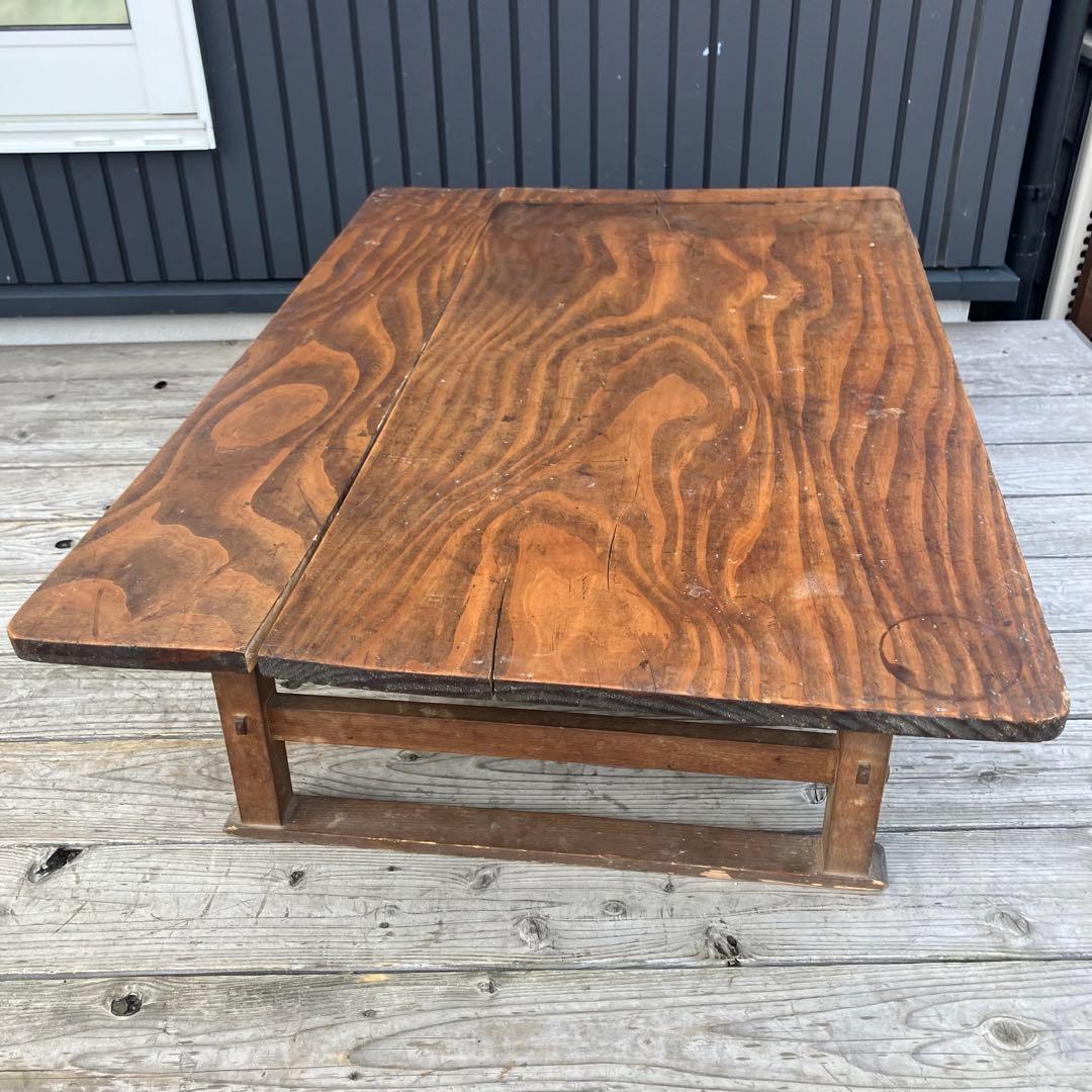 昭和レトロ 古家具 無垢材 木製座卓 ちゃぶ台 文机 お経台 経机 アンティーク