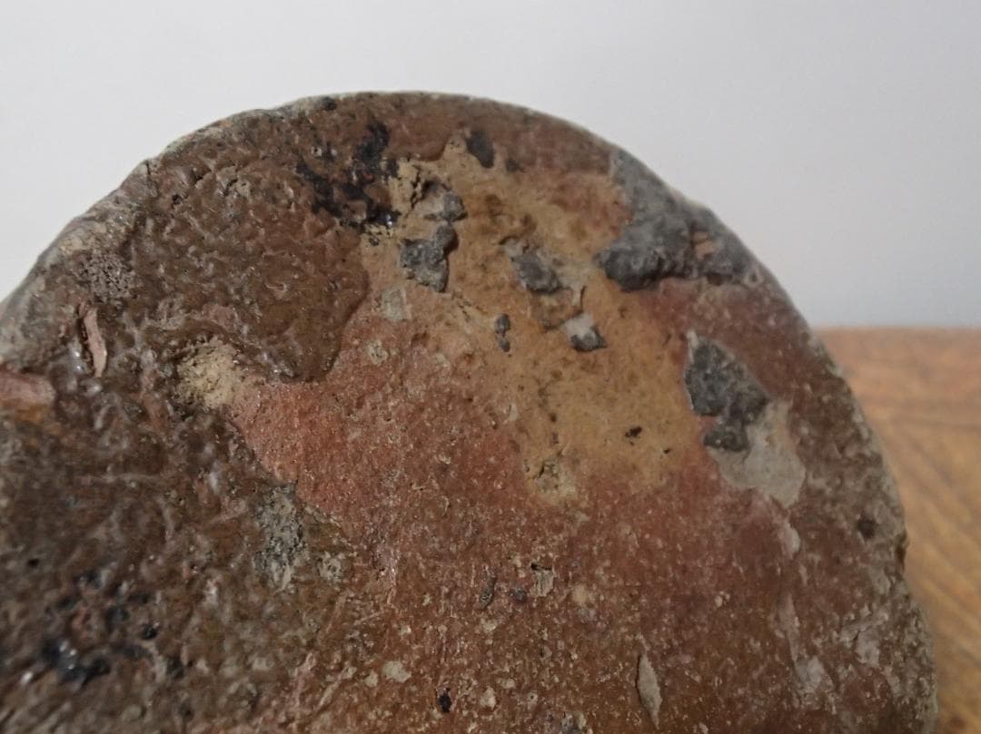 骨董　花瓶　越前お歯黒壺