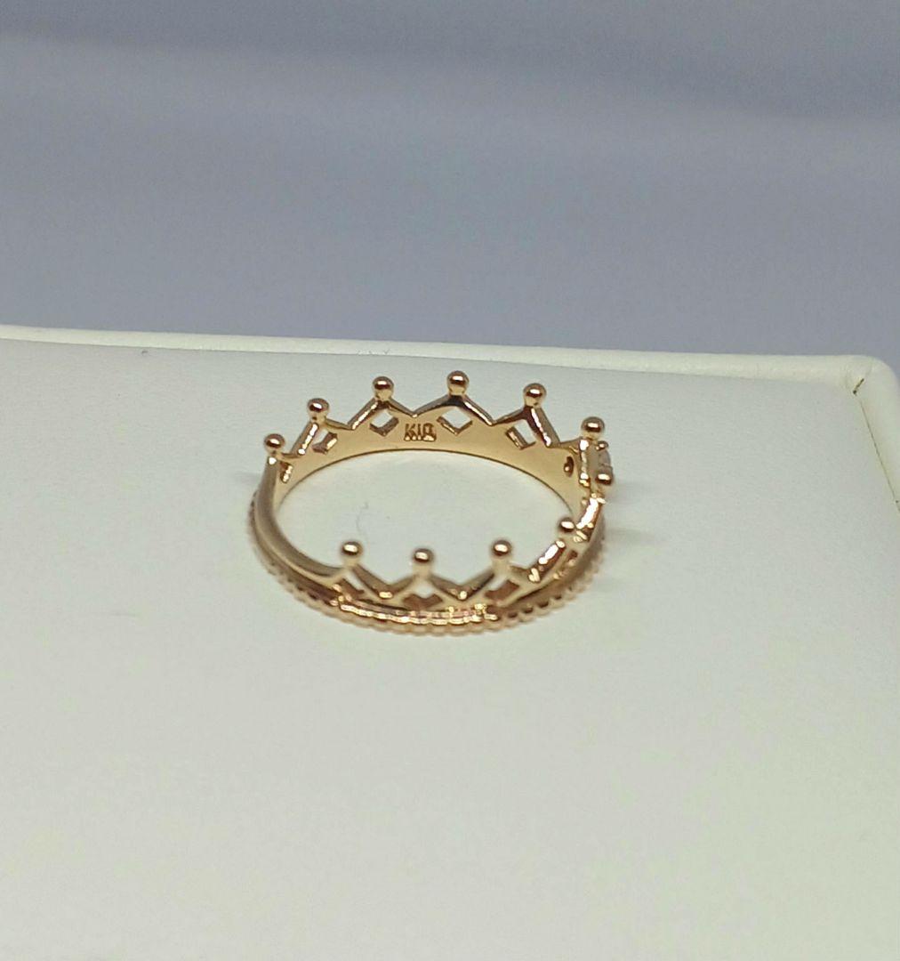【クリーニング済】【美品】NOJESS クラウンデザイン ゴールドリング3号