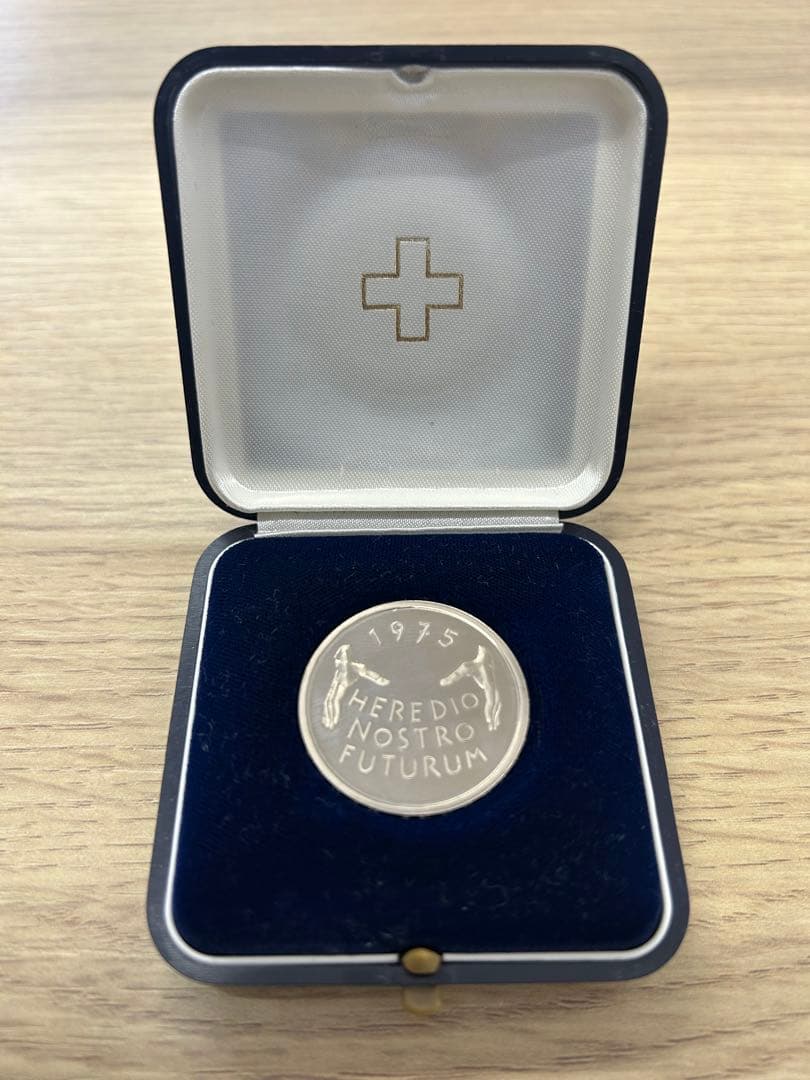 『希少』スイス　1975年5フラン記念硬貨　アンリ・デュナン生誕150周年記念
