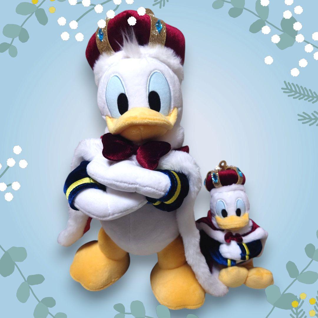 ディズニーストア ドナルドダック バースデー ぬいぐるみ&キーチェーン&トート