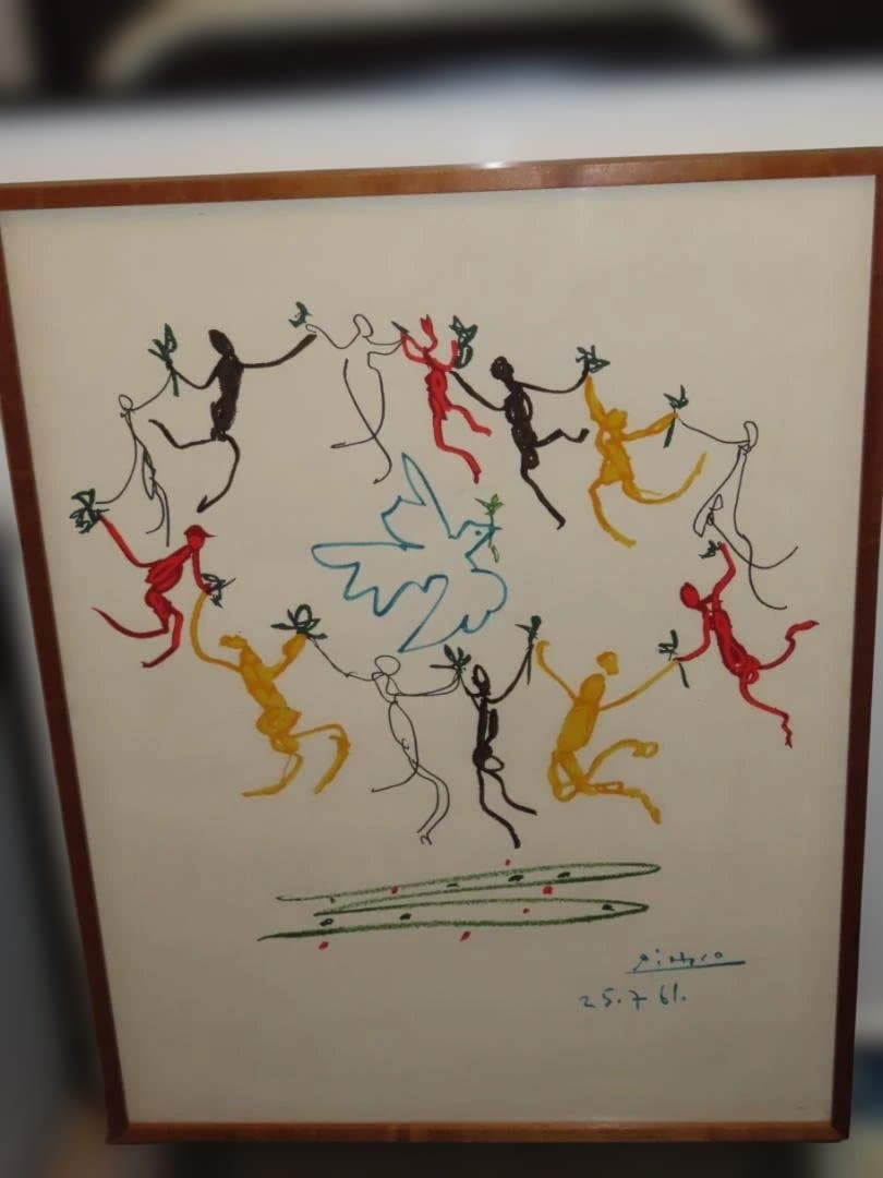 パブロ・ピカソ作品 花束を持つ手 輪舞　2作品　edition　サインなし