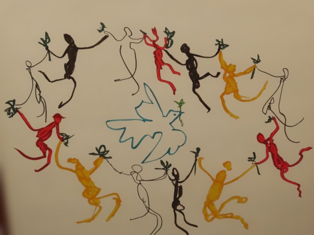 パブロ・ピカソ作品 花束を持つ手 輪舞　2作品　edition　サインなし