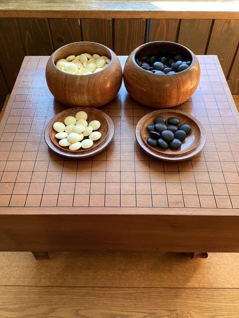 木製囲碁セット(碁石、木製ケース付き)