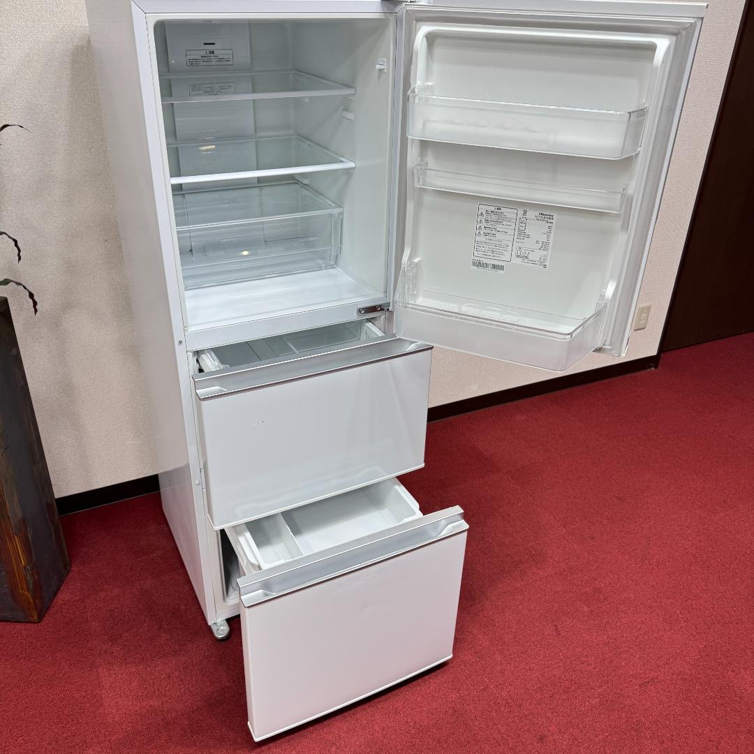 東京23区送料無料　美品ハイセンス2019年製3ドア冷蔵庫282L洗浄/除菌済み