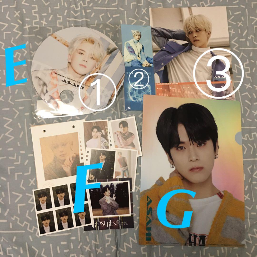 TREASURE アサヒ　トレカ 特典 公式グッズ　セット