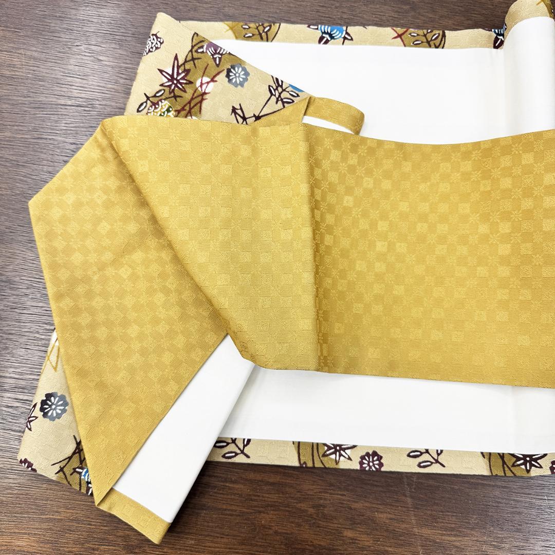 未使用 長尺 ■ 本場琉球びんがた 城間栄喜 作 名古屋帯 紅型 ゑり善扱