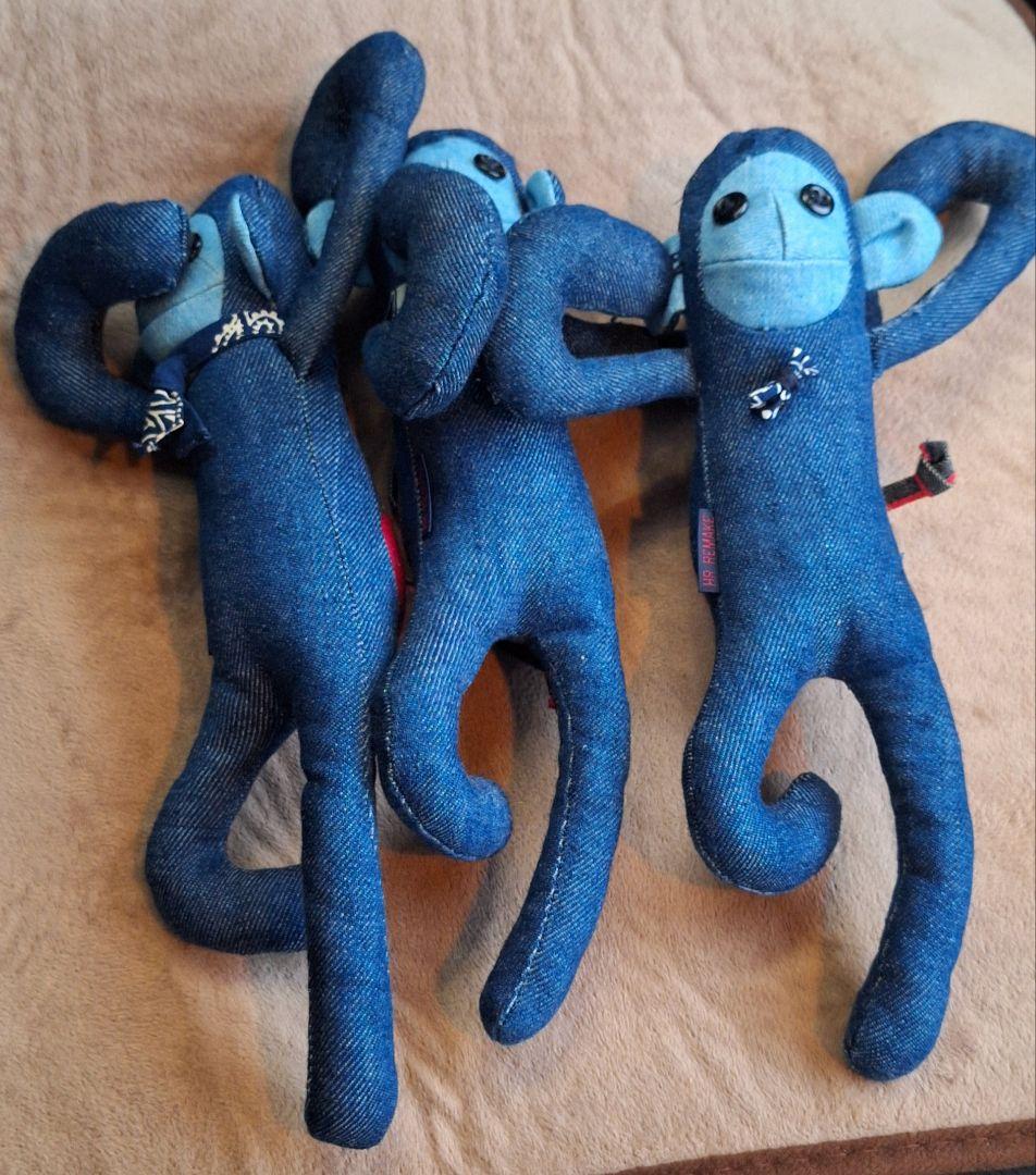 ハリウッドランチマーケット干支　さるデニム　ターコイBLUEBLUE 聖林公司