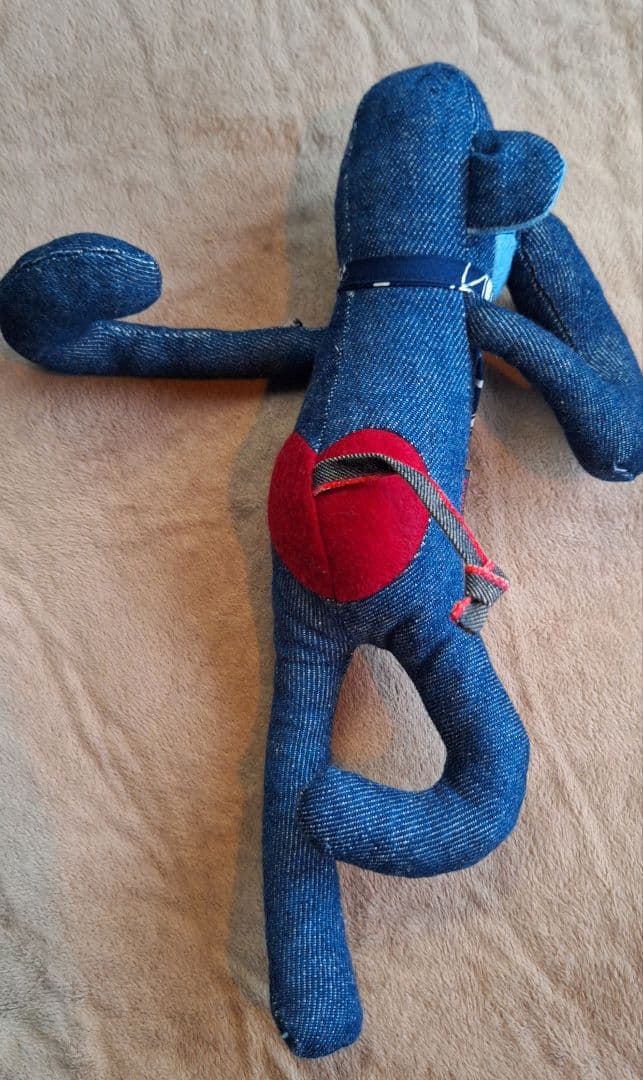 ハリウッドランチマーケット干支　さるデニム　ターコイBLUEBLUE 聖林公司