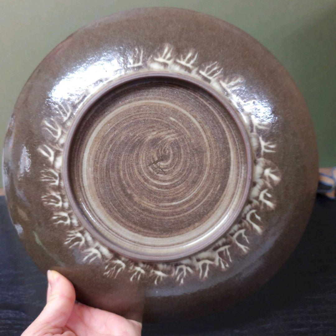 （431)【特価】✿十三代臥牛窯★現川写白鷺絵皿★破魔オマケ付き