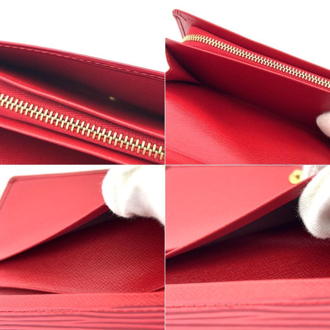 極美品★ルイヴィトン エピ 二つ折り財布 トレゾール L字ファスナー レッド