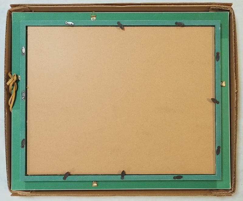 風景画　油絵　片岡球子　F6号　梅　額付き　手描き　肉筆