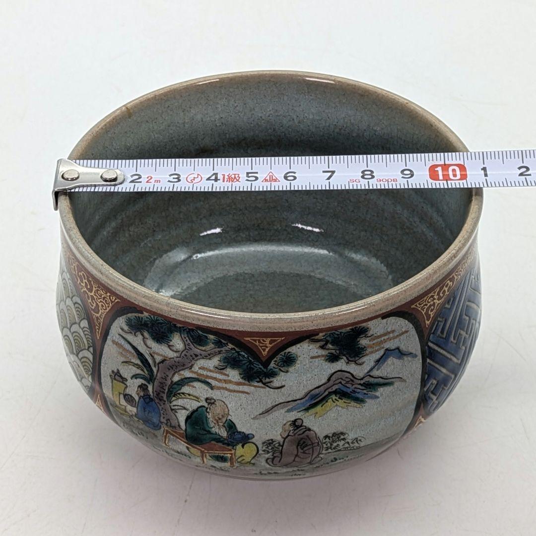 九谷焼 庄三風額面錦絵茶碗 用心箱 抹茶碗 抹茶茶碗 茶道具 茶器 食器 茶盌