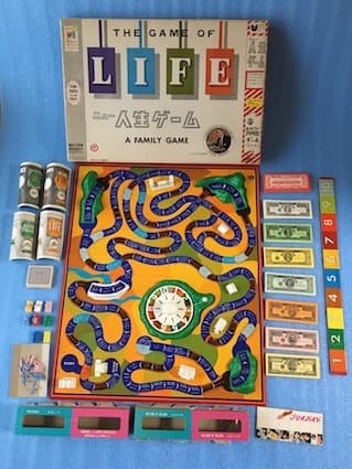 TAKARA タカラ 人生ゲーム 1968年版 ルーレット 箱 各種備品金券