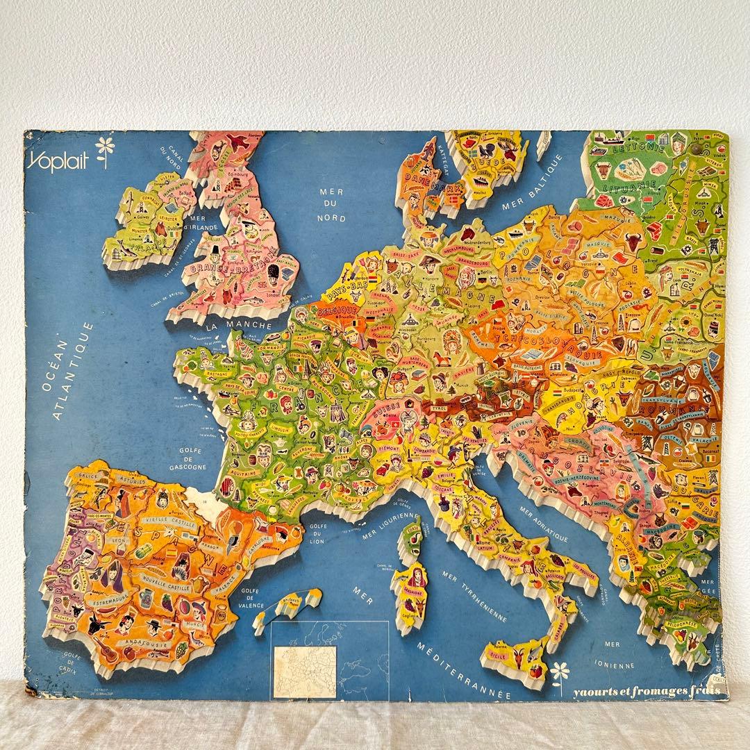 【超レア！】ヴィンテージ フランス Yoplait パズル ヨープレイ 蚤の市