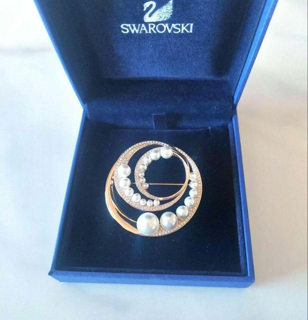 SWAROVSKI Fundamental パール ブローチ スワロフスキー