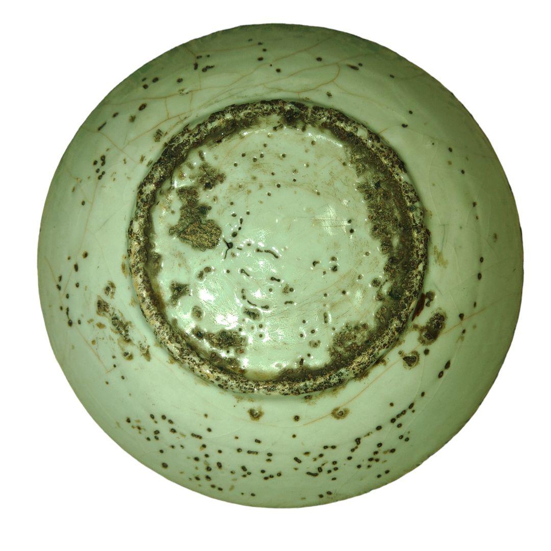 中国古玩　明代龍文染付皿　呉須窯皿