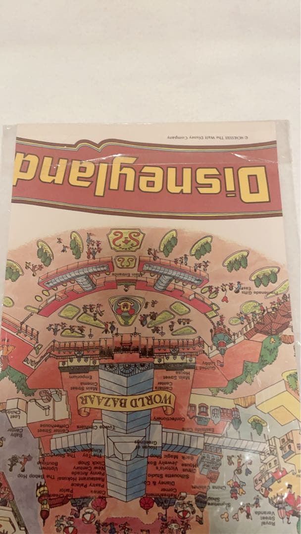 未開封　マップポスター　東京ディズニーランドスーベニアマップ　パーク柄