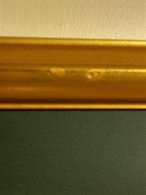 緑と金の木製額縁（水彩画用）