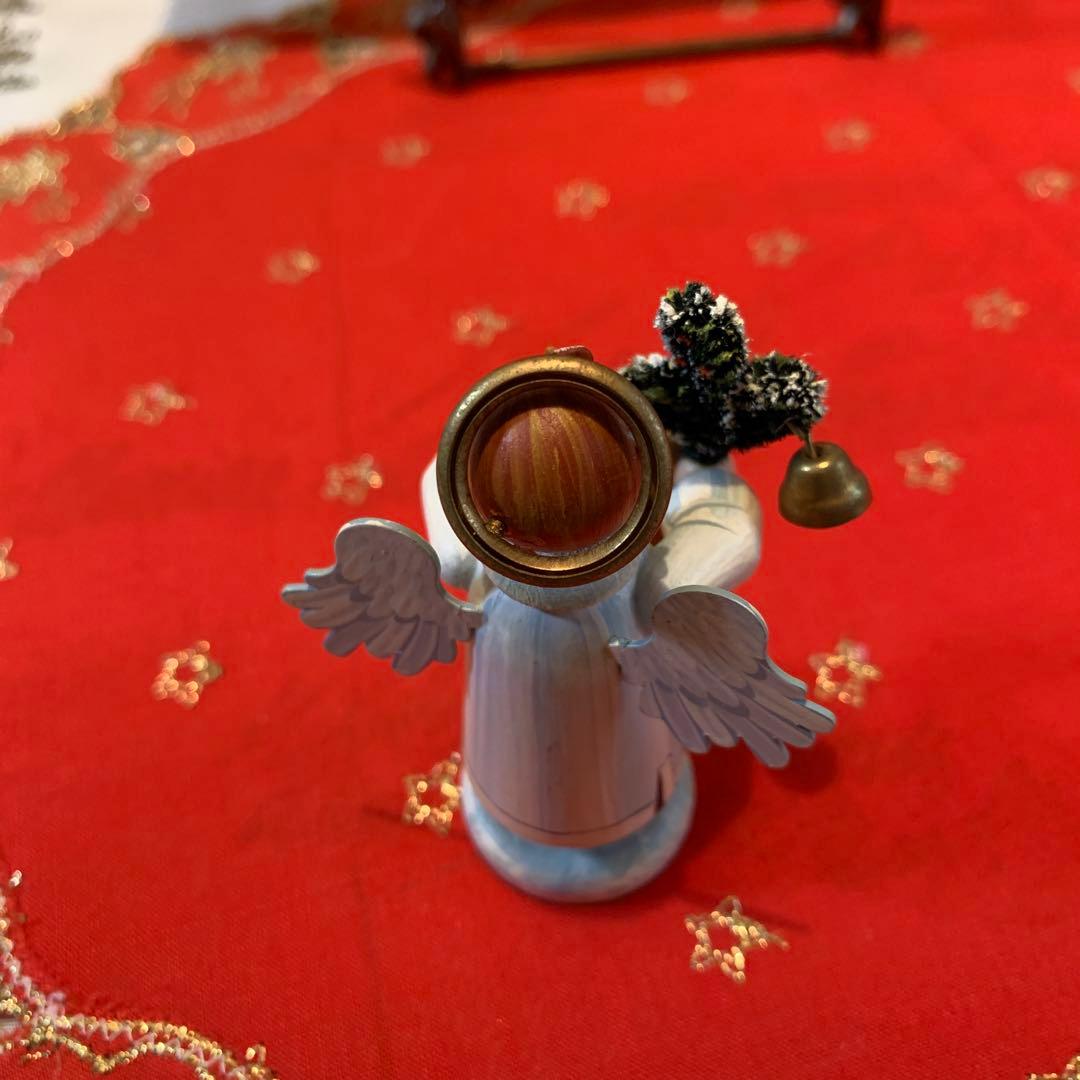 ドイツ製　木製人形　ケーテウォルファルト社の限定クリスマスベル持つ天使の男の子！