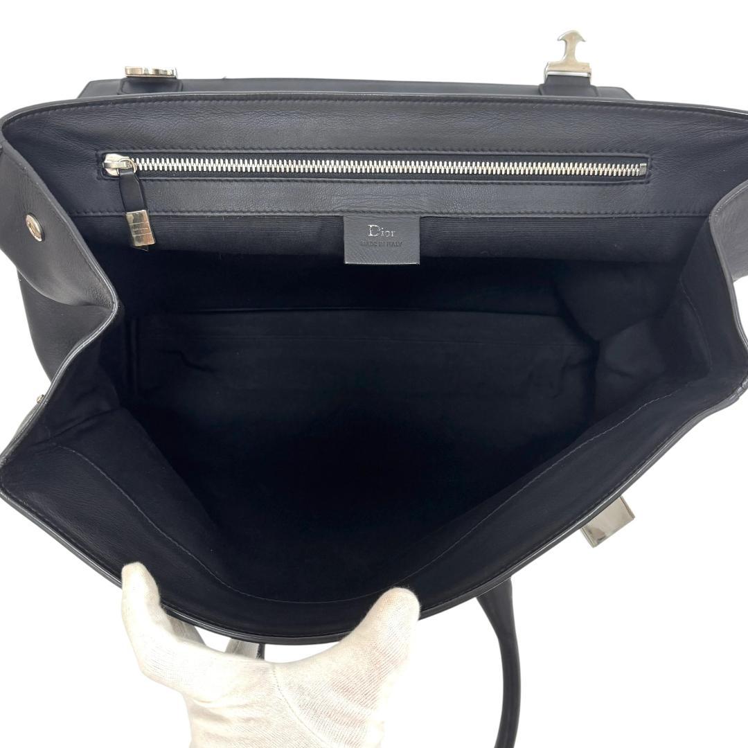 【ディオールオム】ビジネスバッグ ハンドバッグ ブラック 10-BO-0163