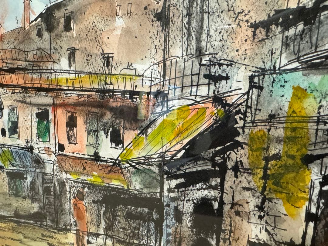 墨彩画　アート　骨董　絵画