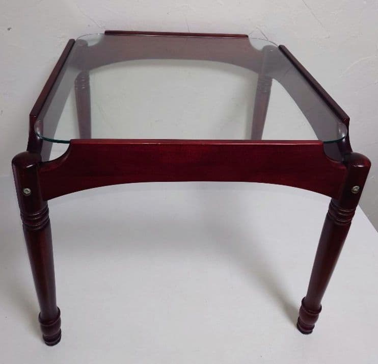 ガラステーブル 木製脚 コーヒー珈琲テーブル サイドテーブル 机 ちゃぶ台 座卓