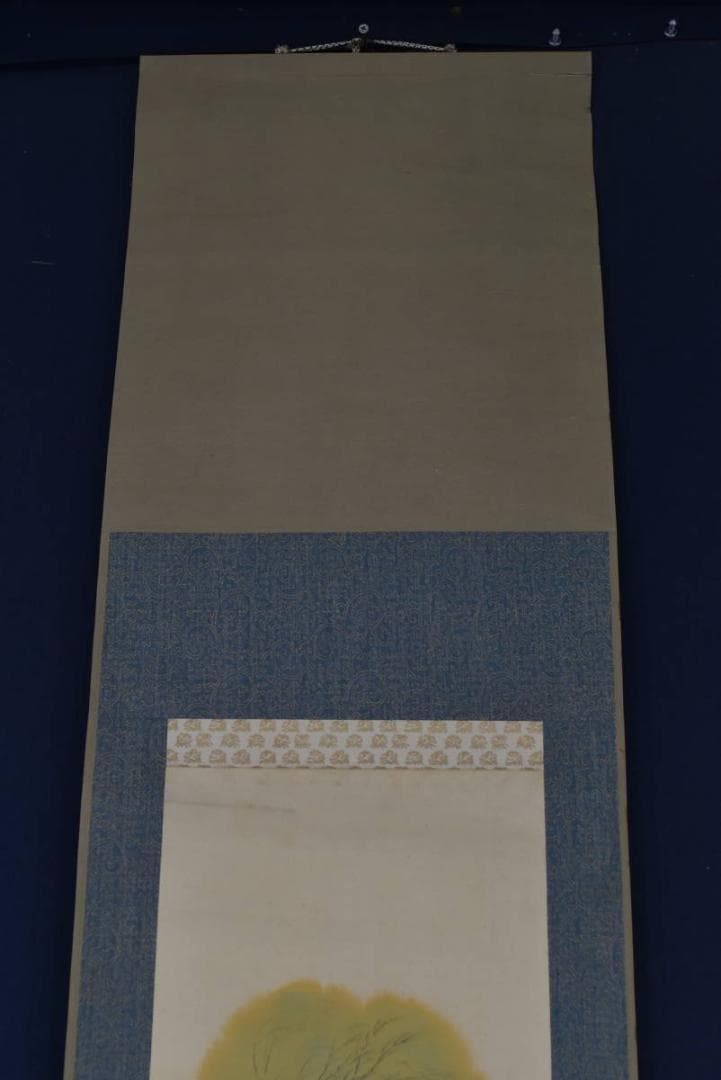 【真作】上田万秋/上田満秋/柳人物図/掛軸/名家伝来/AA-930