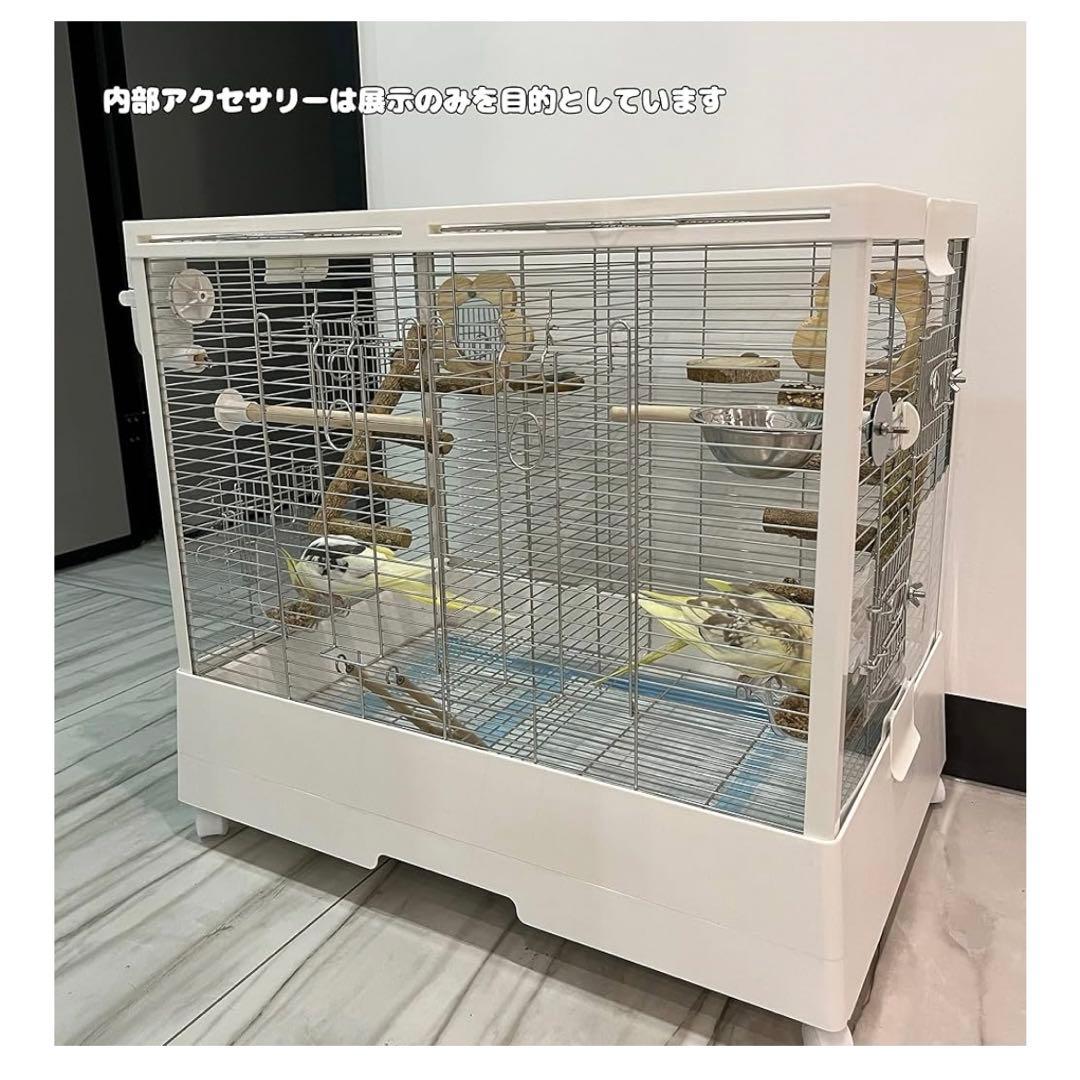 鳥かご インコ オウム ケージ 大きめ 70×47×56cm ステンレス